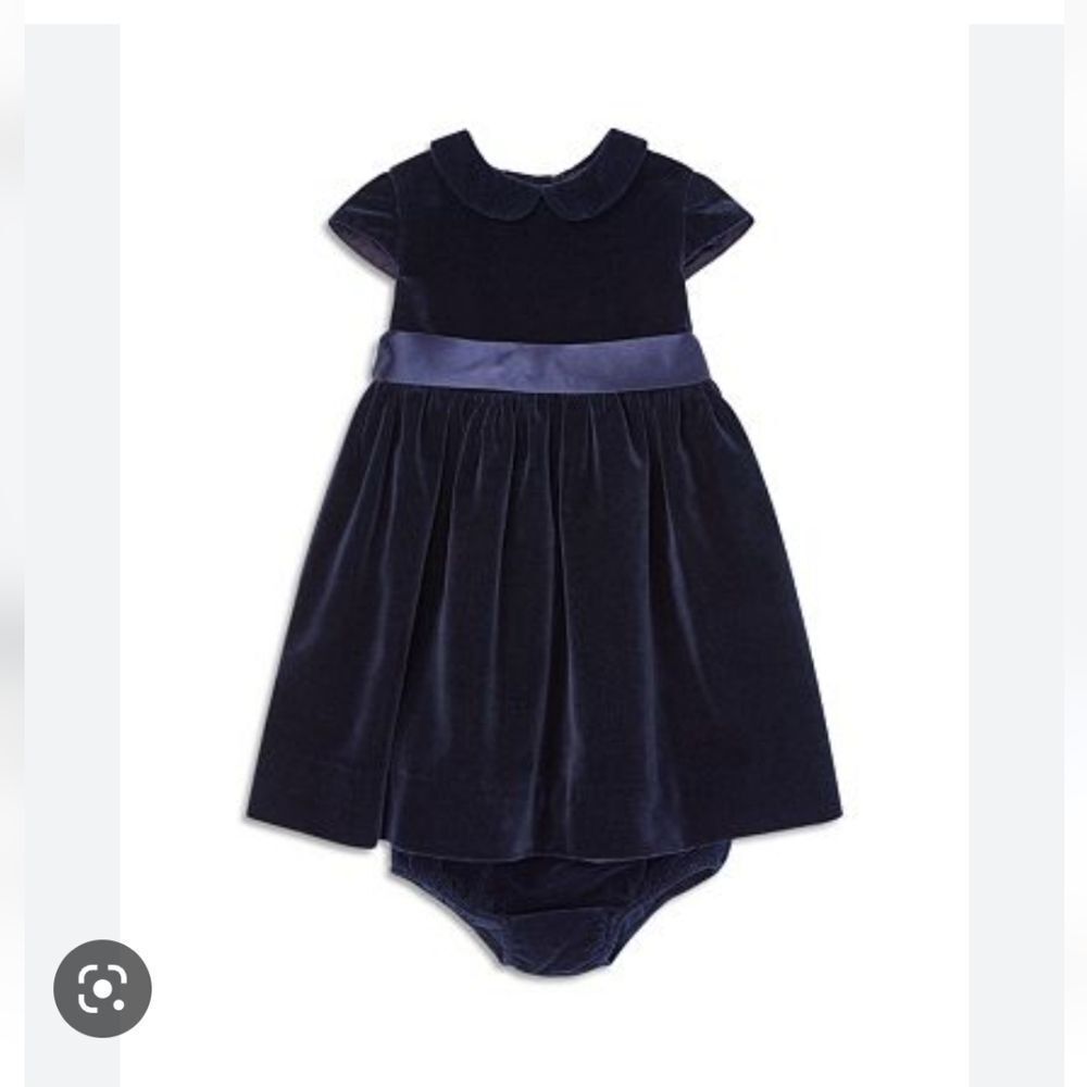 Navy velvet dress